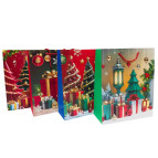 Пакет подарунковий паперовий 18*23*10см ООПТ Новорічний Y2200-S