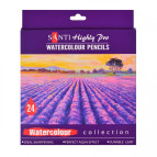 Набір акварельних олівців Santi Highly Pro 24шт. 742385
