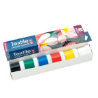 Акрил фарба для тканини Arteo набір 6кол по 10мл Flowers 322113001