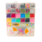 Набір бісеру та намистин у пластиковому футлярі Crystal Tec "Комірки квадратні" 23,5*19,5см літери №24