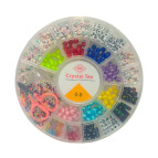 Набір бісеру та намистин у пластиковому футлярі Crystal Tec "Круглі" 19*19см літери №26