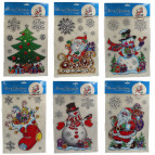 Наліпки для вікон 23*38см Новорічні 3D, в асортименті ZH1-00*/6527-P3-11