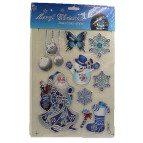 Наліпки для вікон 21*33см Новорічні 3D, в асортименті ABB-00*/6527-P3-3