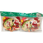 Розтяжка новорічна паперова №7055 h15см, длина 2.1м З Новим роком, Санта (укр)