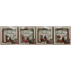 Набір Новорічний керамічний Чашка 350мл, ложечка та блюдечко HK-2325-B