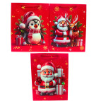 Пакет подарунковий паперовий 26*32*10см Новорічний 211-33-M