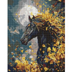 Алмазна мозаїка по номерам на холсті 40*50см Идейка АМО20020 Кінь і вітер