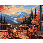 Картина по номер. на холсті 40*50см Идейка КН2898 Сніданок у горах
