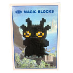 Конструктор 3D Magic Blocks Нічна Фурія, чорна 10*25см 1320 дет, №7233