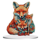 Алмазна мозаїка на підставці 20*24см Никитошка №012 Лисиці