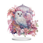 Алмазна мозаїка на підставці 20*24см Никитошка №038 Сова полярна