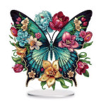 Алмазна мозаїка на підставці 20*24см Никитошка №101 Метелик з півонією