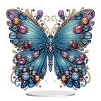 Алмазна мозаїка на підставці 20*24см Никитошка №118 Метелик блакитний