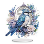 Алмазна мозаїка на підставці 20*24см Никитошка №235 Блакитна Пташка