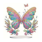 Алмазна мозаїка на підставці 20*24см Никитошка №237 Метелик у квітах