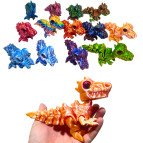 Іграшка пластик 3Д-принт Дракон глазастик райдужний 18см , асорті SA-1780