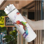 Пляшка для води Volleyball Girl метал 750мл 9237