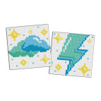Алмазна мозаїка по номерам на магніті 9*9см Идейка 2шт у комплекті AMG1194 Хмара і блискавка