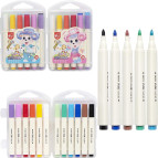 Маркер акриловий Acrylic Marker набір 12шт Mouse ZS-256-12 трикутні, у пластиковому футлярі