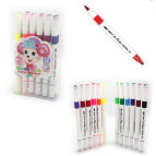 Маркер двустор. SketchMarker Zishu для паперу набір 12шт круглі Mouse ZS-260-12 пласт. бокс