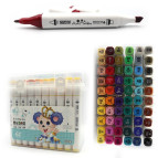 Маркер двустор. SketchMarker Zishu для паперу набір 60шт квадратні Mouse ZS-222-60 пласт. бокс