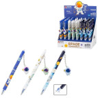 Гелева ручка Пиши-стирай Aodemei 0,5мм Space з брелком, автомат пише синім GP-35024 кульковий накінечник