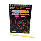 Блокнот Grattage Гравюра А6 12арк Космос - Веселка - Риби, асорті XS-0063