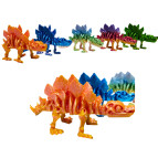Іграшка пластик 3Д-принт Динозавр Стегозавр райдужний 11см, асорті 6567-11