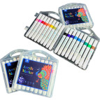 Маркер акриловий Acrylic Marker набір 18шт Павич 0003-18 трикутні, у пластиковому футлярі