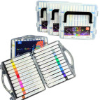 Маркер акриловий Acrylic Marker набір 24шт Павич 0003-24 трикутні, у пластиковому футлярі