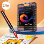 Маркер акриловий Acrylic Marker набір 24шт Q-2508-24 на водній основі у пластиковому футлярі (боксі)