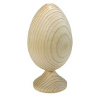 Заготовка для декорування дерево Яйце з підставкою 90мм 002-09