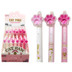 Гелева ручка Пиши-стирай Aodemei 0,5мм Cat Paw Лапка, автомат пише синім GP-36058 кульковий накінечник