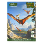 Картон білий А4 10арк ZiBi KIDS Line DINO 230г/м ZB.1990-16