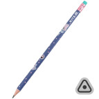 Олівець простий Kite мод 046 тригранний з гумкою Be Friends K26-046-1
