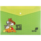 Папка А4 Kite пластик на кнопці Garfield GF25-244-2