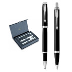 Набір ручок Parker 26182b24 IM Matte Black CT RB+BP ролер + кулькова, набір подарунковий