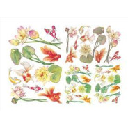 Декупажна карта 50*70см 98995 Озерные цветы и рыбы