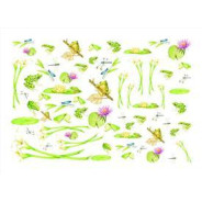 Декупажна карта 50*70см 99013 Жабки, цветы-калы