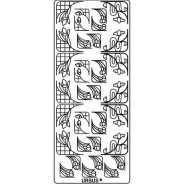 Наклейка скрапбукинг URSUS 10*23см Уголки Модерн, Срібло UR-59110043