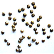 СТРАЗИ термозакріпляючі для тканин 3мм закліпки металік Мідь 10шт. ЕВ-С-3-МЧ-10