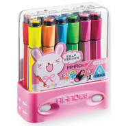 Фломастери 18 кол. AIHAO 1881-18 з штампиками, у пласт боксі