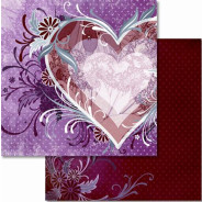 Папір для скрапбукінга URSUS 30.5*30.5см ПРЕМИУМ с глитттером Мотив 25 UR-70310025R