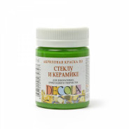 Краска акриловая для стекла и керамики ЗХК Невская Палитра DECOLA 50мл Зеленая светлая 4028717