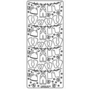 Наклейка скрапбукинг URSUS 10*23см Бельевая верёвка, Золото UR-59100025