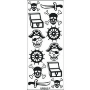 Наклейка скрапбукинг URSUS 10*23см Пірати, Срібло UR-5911 00 100