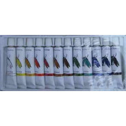 Фарби для роспису по тілу MADISI набір 12кол. по 12мл в тубах 10001