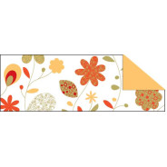 Картон кольоровий URSUS 20*30 300г КВІТКОВИЙ ОРНАМ. КАНТРІ помаранчево-зелений UR-12642201R