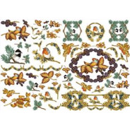 Декупажна карта 50*70см 90730 Зимові птахи