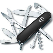 Victorinox HUNTSMAN  91мм 15предм черн. + штоп + ножн + пила + крюк Vx13713.3